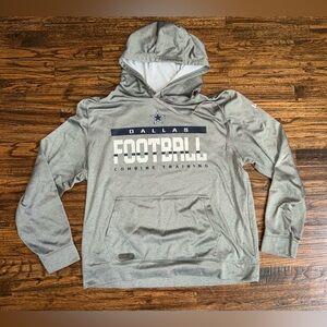 Dallas Cowboys Grey Hoodie NFL Authentic Sideline Standard Issue Size XL